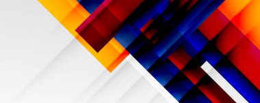 Gölge çizgileri, modern formlar, dikdörtgenler, kareler ve akışkan eğimlere sahip geometrik soyut arkaplanlar. Parlak renkli çizgiler serin arkaplanlar