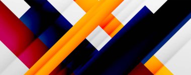 Gölge çizgileri, modern formlar, dikdörtgenler, kareler ve akışkan eğimlere sahip geometrik soyut arkaplanlar. Parlak renkli çizgiler serin arkaplanlar