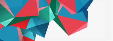 3d mozaik soyut arkaplan, düşük poli şekilli geometrik tasarım