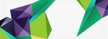 3d mozaik soyut arkaplan, düşük poli şekilli geometrik tasarım