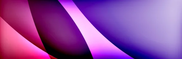 Ondas de cor de néon gradiente de fluido, vetor abstrato fundo —  Vetores de Stock