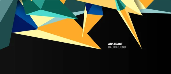 3d lage poly abstracte vorm achtergrond vector illustratie — Stockvector