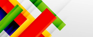 Gölge çizgileri, modern formlar, dikdörtgenler, kareler ve akışkan eğimlere sahip geometrik soyut arkaplanlar. Parlak renkli çizgiler serin arkaplanlar