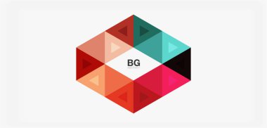 Kapak, afiş, el ilanı ve poster ve diğer şablon için mozaik üçgen deseni soyut arkaplan