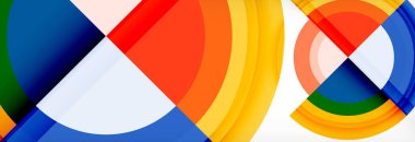 Yuvarlak şekiller, üçgenler ve daireler. Modern soyut arkaplan