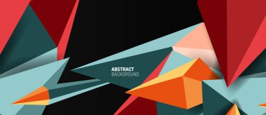 3d düşük poli soyut arka plan vektör çizimi