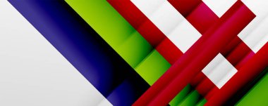 Gölge çizgileri, modern formlar, dikdörtgenler, kareler ve akışkan eğimlere sahip geometrik soyut arkaplanlar. Parlak renkli çizgiler serin arkaplanlar