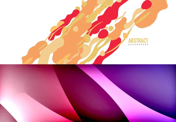 Conjunto de formas geométricas modernas fondos abstractos. Ilustraciones vectoriales para portadas, pancartas, volantes y carteles y otros — Vector de stock