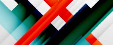 Gölge çizgileri, modern formlar, dikdörtgenler, kareler ve akışkan eğimlere sahip geometrik soyut arkaplanlar. Parlak renkli çizgiler serin arkaplanlar