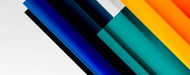 Gölge çizgileri, modern formlar, dikdörtgenler, kareler ve akışkan eğimlere sahip geometrik soyut arkaplanlar. Parlak renkli çizgiler serin arkaplanlar