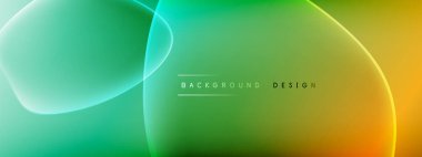 Vektör soyut arkaplan - sıvı kabarcıklar, gölgeler ve ışık efektleri ile sıvı gradyan şekiller. Metin için parlak tasarım şablonu