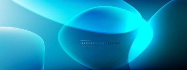 Vektör soyut arkaplan - sıvı kabarcıklar, gölgeler ve ışık efektleri ile sıvı gradyan şekiller. Metin için parlak tasarım şablonu