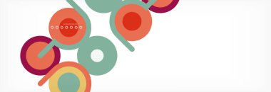 Kapaklar, afişler, el ilanları ve posterler ve diğer şablonlar için çemberler ve çizgiler soyut arkaplan