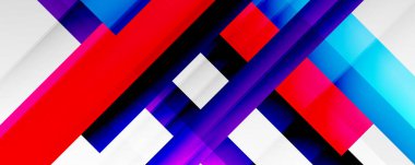 Gölge çizgileri, modern formlar, dikdörtgenler, kareler ve akışkan eğimlere sahip geometrik soyut arkaplanlar. Parlak renkli çizgiler serin arkaplanlar