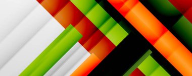 Gölge çizgileri, modern formlar, dikdörtgenler, kareler ve akışkan eğimlere sahip geometrik soyut arkaplanlar. Parlak renkli çizgiler serin arkaplanlar