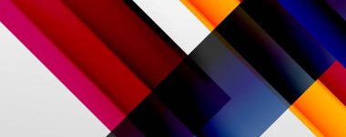 Gölge çizgileri, modern formlar, dikdörtgenler, kareler ve akışkan eğimlere sahip geometrik soyut arkaplanlar. Parlak renkli çizgiler serin arkaplanlar