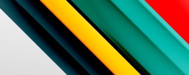 Gölge çizgileri, modern formlar, dikdörtgenler, kareler ve akışkan eğimlere sahip geometrik soyut arkaplanlar. Parlak renkli çizgiler serin arkaplanlar