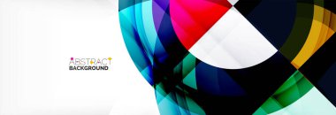 Yuvarlak şekiller, üçgenler ve daireler. Modern soyut arkaplan