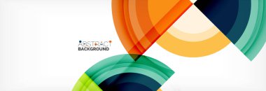 Yuvarlak şekiller, üçgenler ve daireler. Modern soyut arkaplan