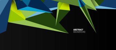 3d düşük poli soyut arka plan vektör çizimi