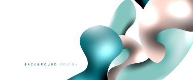 Kabarcıklar soyut arkaplan. Beyaz vektör şablonunda sıvı sıçramaları