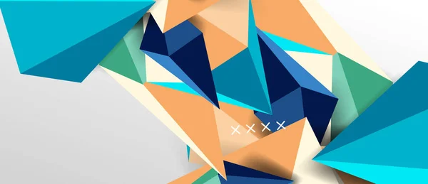 3d low poly abstrakte Form Hintergrund Vektor Illustration — Stockvektor