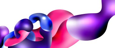 Kabarcıklar soyut arkaplan. Beyaz vektör şablonunda sıvı sıçramaları