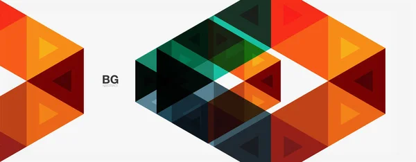 Mozaïek driehoek patroon abstracte achtergrond voor cover, banner, flyer en poster en andere sjabloon — Stockvector