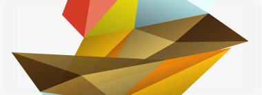 3d mozaik soyut arkaplan, düşük poli şekilli geometrik tasarım