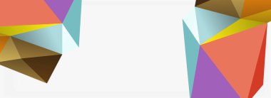 3d mozaik soyut arkaplan, düşük poli şekilli geometrik tasarım