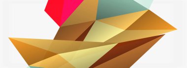 3d mozaik soyut arkaplan, düşük poli şekilli geometrik tasarım