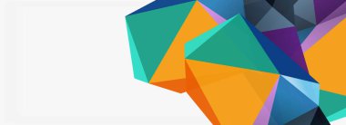 3d mozaik soyut arkaplan, düşük poli şekilli geometrik tasarım