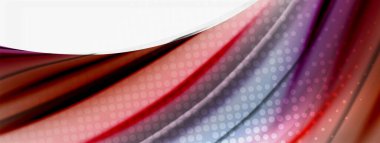 Soyut arkaplan. Pürüzsüz akış çizgileri, bulanık dalgalar, gökkuşağı renk çizgileri. Kapaklar, afişler, el ilanları ve posterler için vektör illüstrasyonları