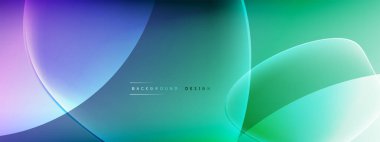 Vektör soyut arkaplan - sıvı kabarcıklar, gölgeler ve ışık efektleri ile sıvı gradyan şekiller. Metin için parlak tasarım şablonu