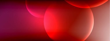 Vektör soyut arka plan sıvı baloncuk daireleri, gölgeler ve ışık efektleri ile sıvı gradyan. Metin için parlak tasarım şablonları