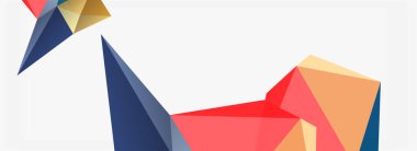 3d mozaik soyut arkaplan, düşük poli şekilli geometrik tasarım