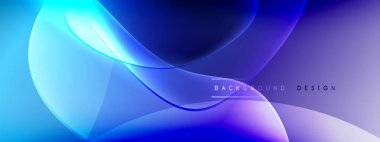 Vektör soyut arkaplan - sıvı kabarcıklar, gölgeler ve ışık efektleri ile sıvı gradyan şekiller. Metin için parlak tasarım şablonu