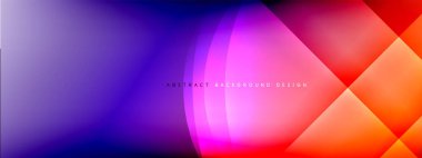 Vektör soyut arkaplan - gölgeler ve ışık efektleri ile sıvı gradyanı üzerinde daire ve çapraz çapraz. Metin için tekno ya da ticari parlak tasarım şablonları