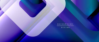 Çizgiler ve modern formlarla vektör geometrik arkaplan. Soyut yuvarlak şekiller, gölge ve ışık efektleri ile akışkan eğimli