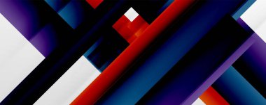 Gölge çizgileri, modern formlar, dikdörtgenler, kareler ve akışkan eğimlere sahip geometrik soyut arkaplanlar. Parlak renkli çizgiler serin arkaplanlar