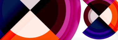 Yuvarlak şekiller, üçgenler ve daireler. Modern soyut arkaplan