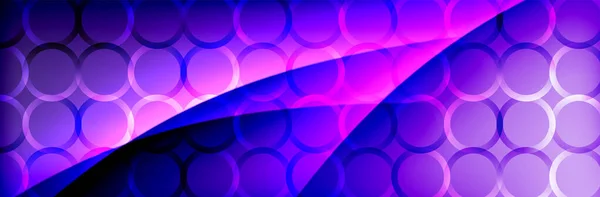 Fluid gradient neon color waves, vector abstract background — Stock Vector
