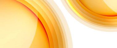 Çemberler ve baloncuklar soyut arka plan. Web pankartı, uygulama veya poster için sıvı yuvarlak şekiller