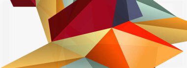 3d mozaik soyut arkaplan, düşük poli şekilli geometrik tasarım