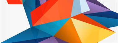 3d mozaik soyut arkaplan, düşük poli şekilli geometrik tasarım