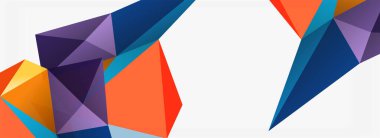 3d mozaik soyut arkaplan, düşük poli şekilli geometrik tasarım