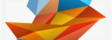 3d mozaik soyut arkaplan, düşük poli şekilli geometrik tasarım