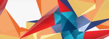 3d mozaik soyut arkaplan, düşük poli şekilli geometrik tasarım