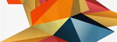 3d mozaik soyut arkaplan, düşük poli şekilli geometrik tasarım