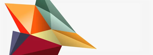 3Dモザイク抽象的な背景、低ポリ形状幾何学的なデザイン — ストックベクタ